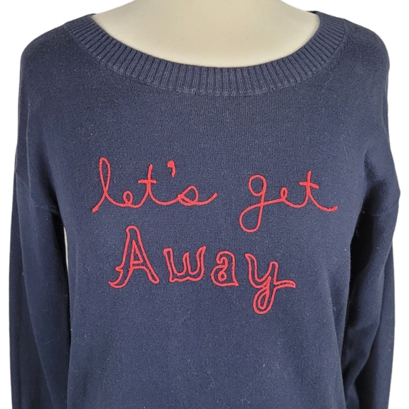 GAP Sweater Long Sleeve Crew Neck Pullover Navy Blue Size Small - Picture 5 of 7